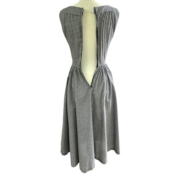 Vintage Black and White Gingham Check McKettrick - Picture 4 of 10